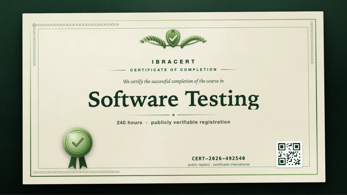 Cover of the Software Testing course