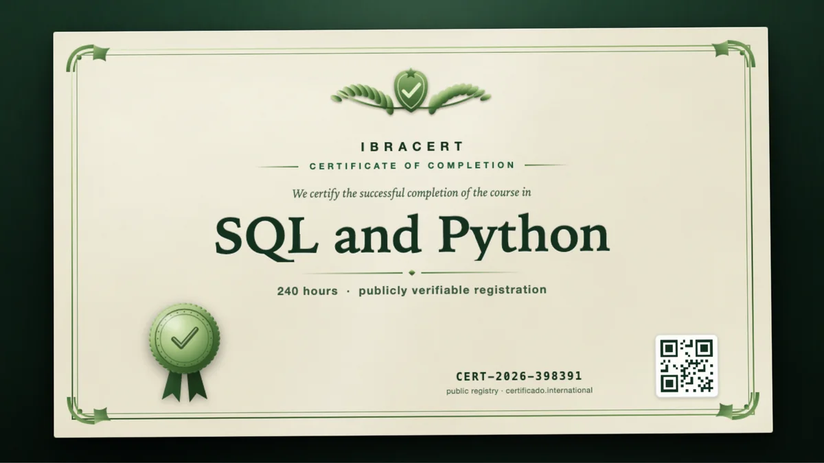 Cover of the SQL and Python course