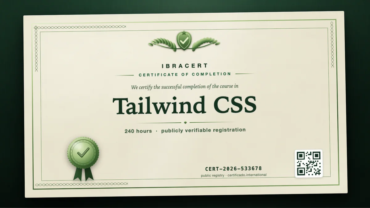 Cover of the Tailwind CSS course