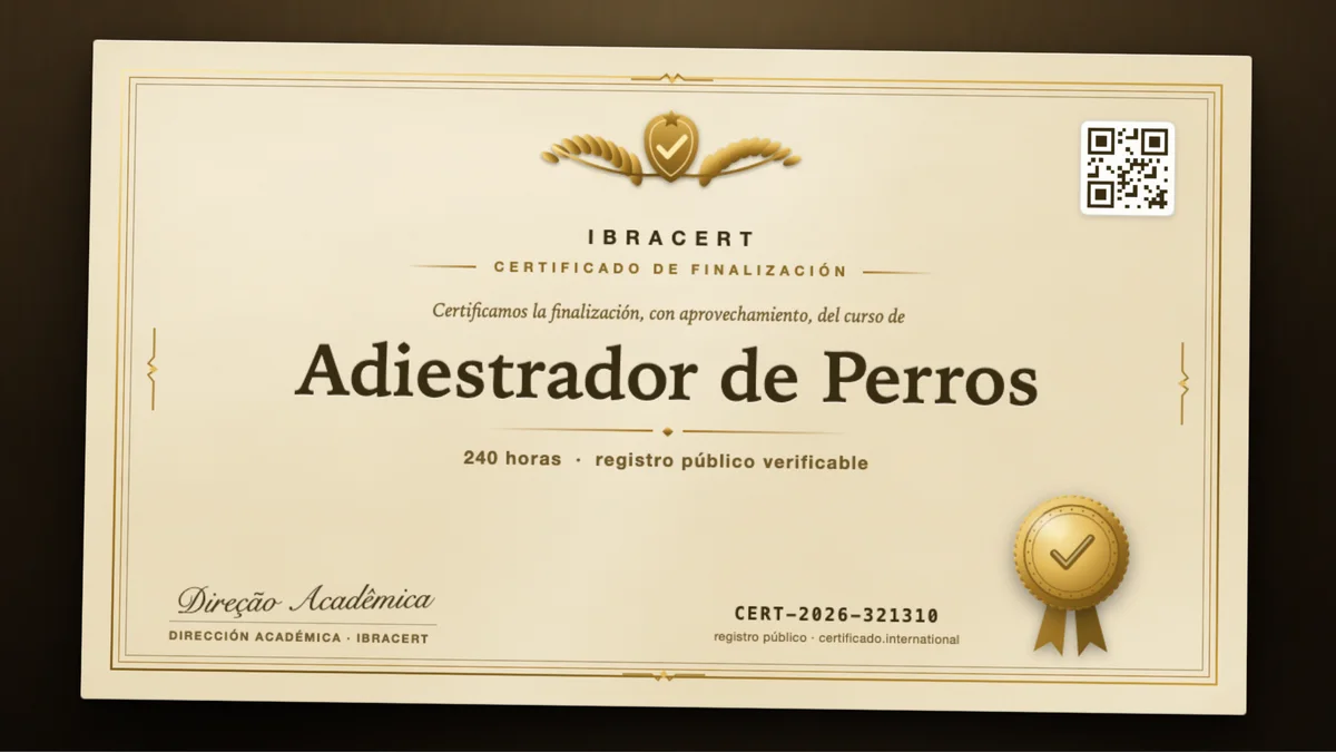 Portada del curso Adiestrador de Perros