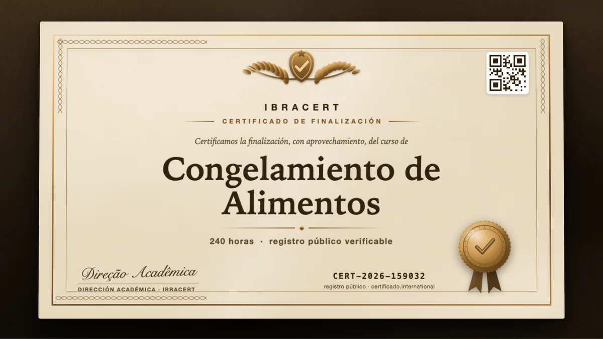 Portada del curso Congelamiento de Alimentos