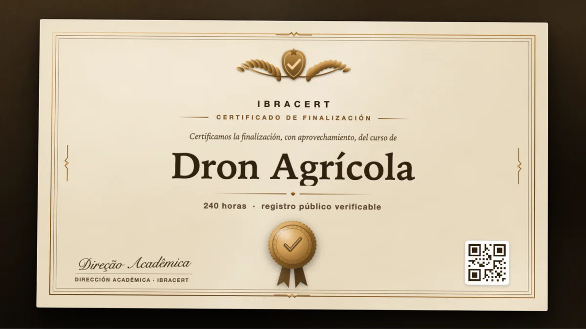 Portada del curso Dron Agrícola