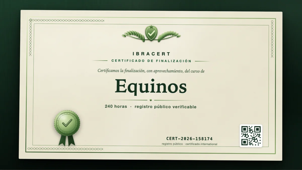 Portada del curso Equinos