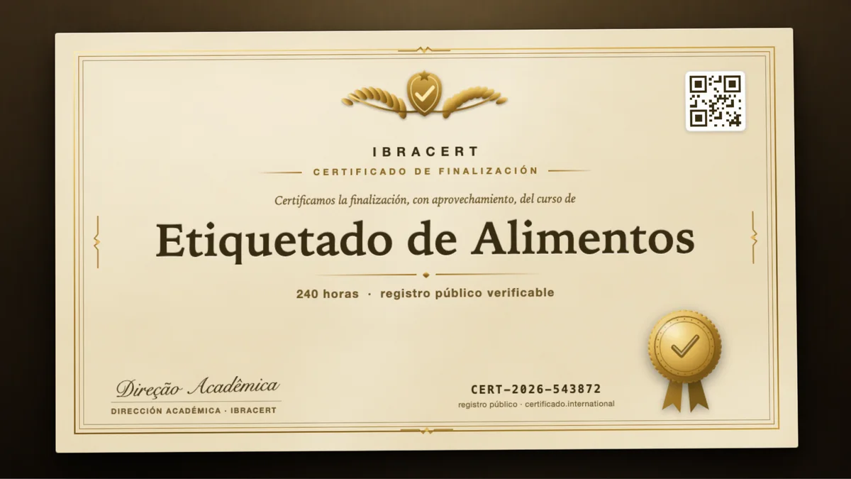 Portada del curso Etiquetado de Alimentos
