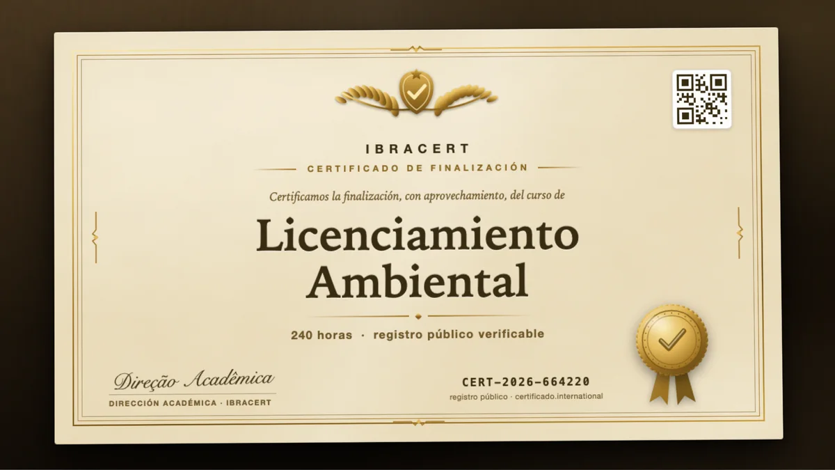 Portada del curso Licenciamiento Ambiental