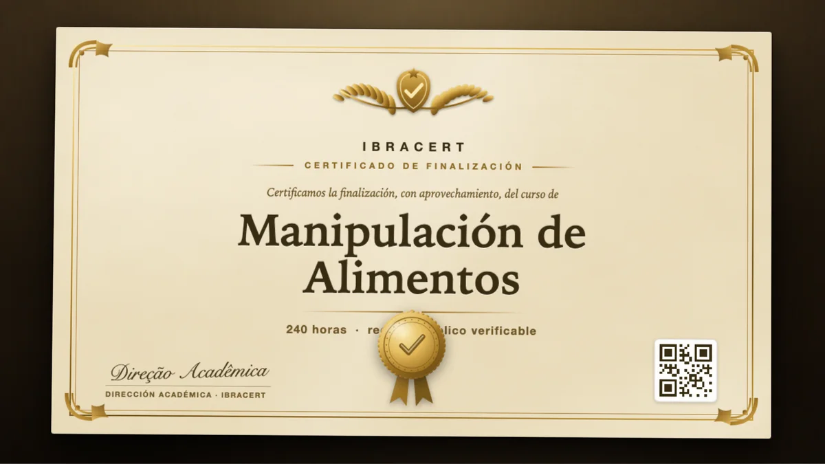 Portada del curso Manipulación de Alimentos