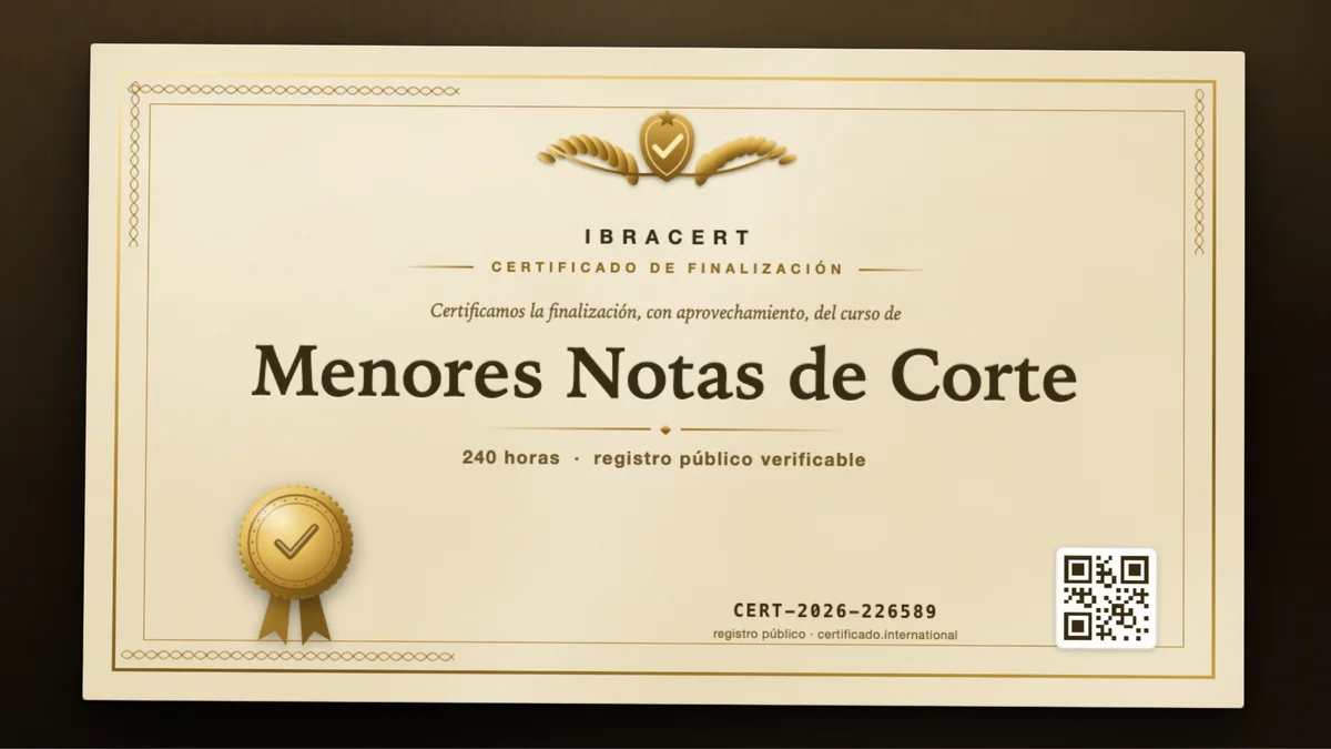 Portada del curso Menores Notas de Corte
