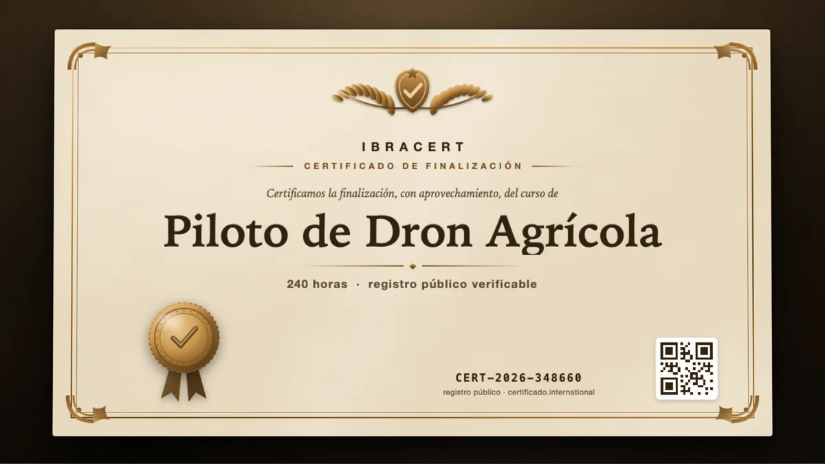 Portada del curso Piloto de Dron Agrícola