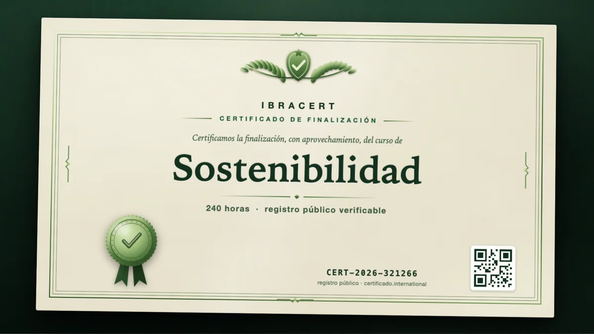 Portada del curso Sostenibilidad