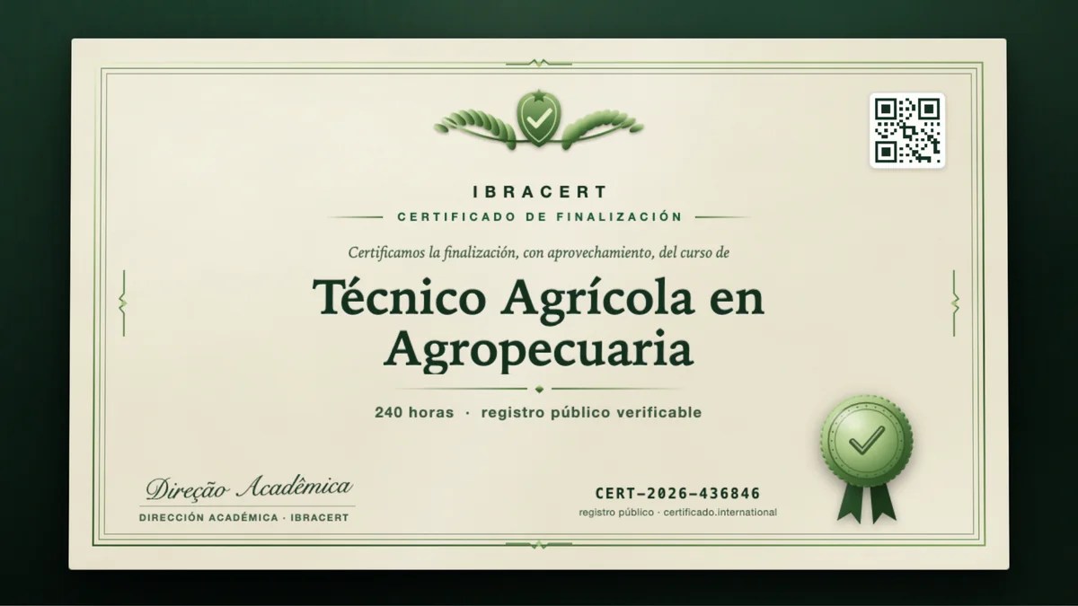 Portada del curso Técnico Agrícola en Agropecuaria