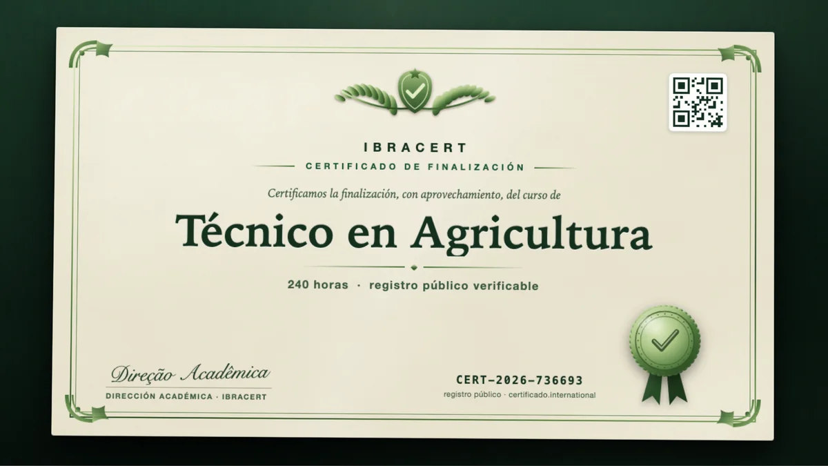 Portada del curso Técnico en Agricultura