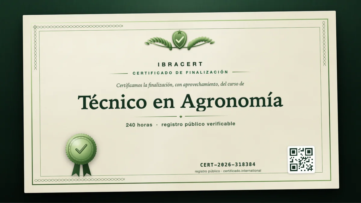 Portada del curso Técnico en Agronomía
