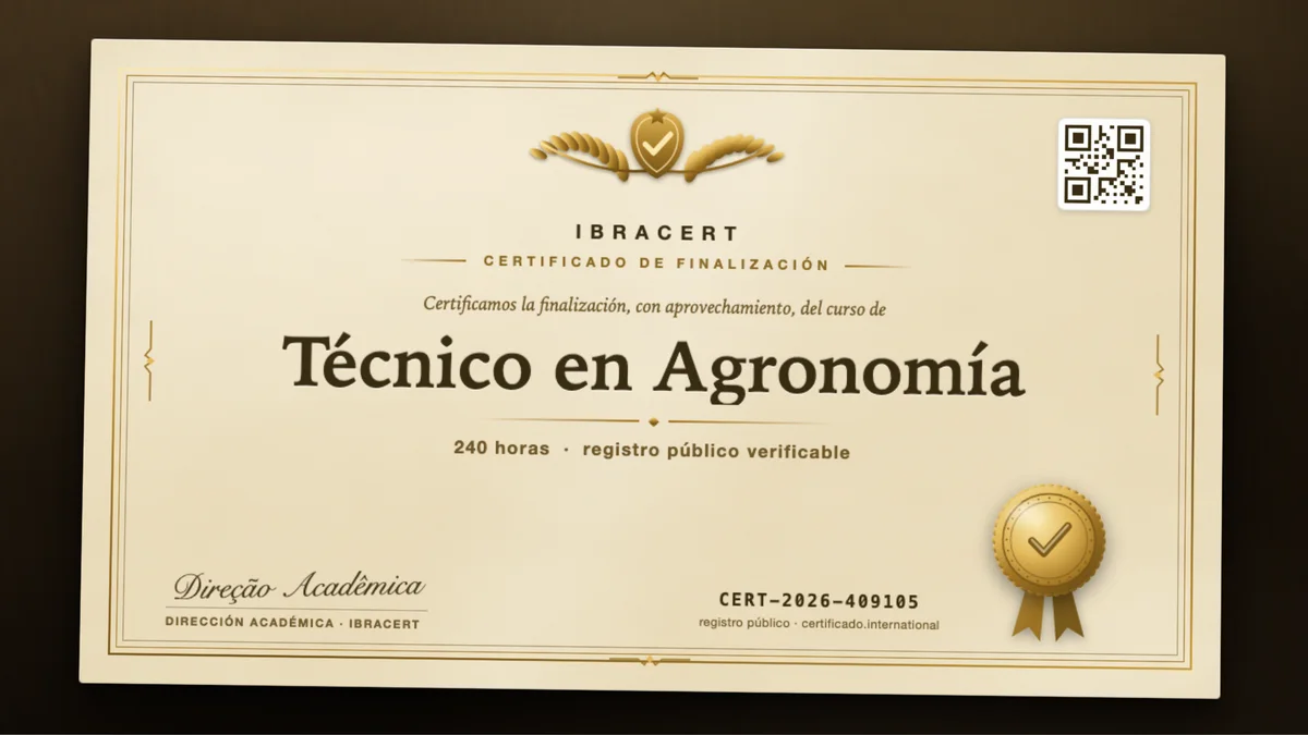 Portada del curso Técnico en Agronomía