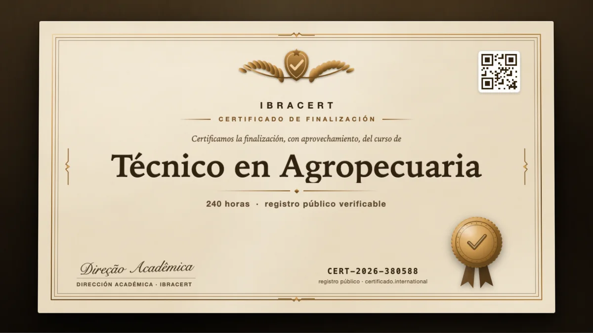 Portada del curso Técnico en Agropecuaria
