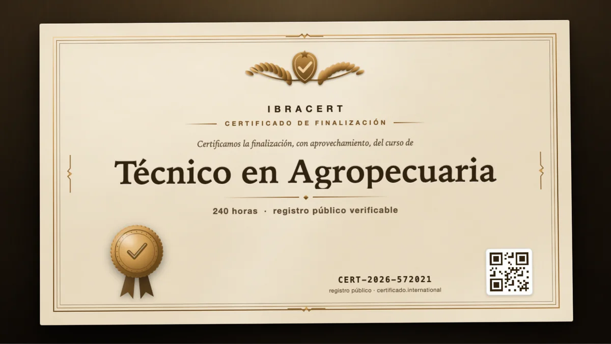 Portada del curso Técnico en Agropecuaria