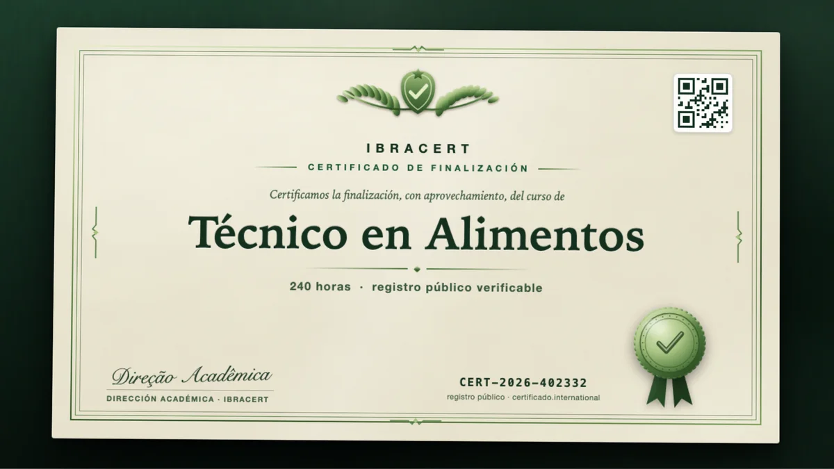 Portada del curso Técnico en Alimentos