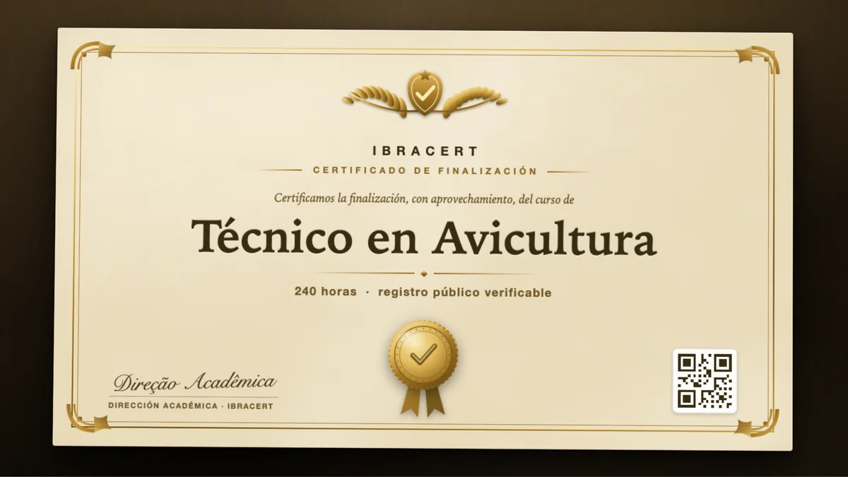 Portada del curso Técnico en Avicultura