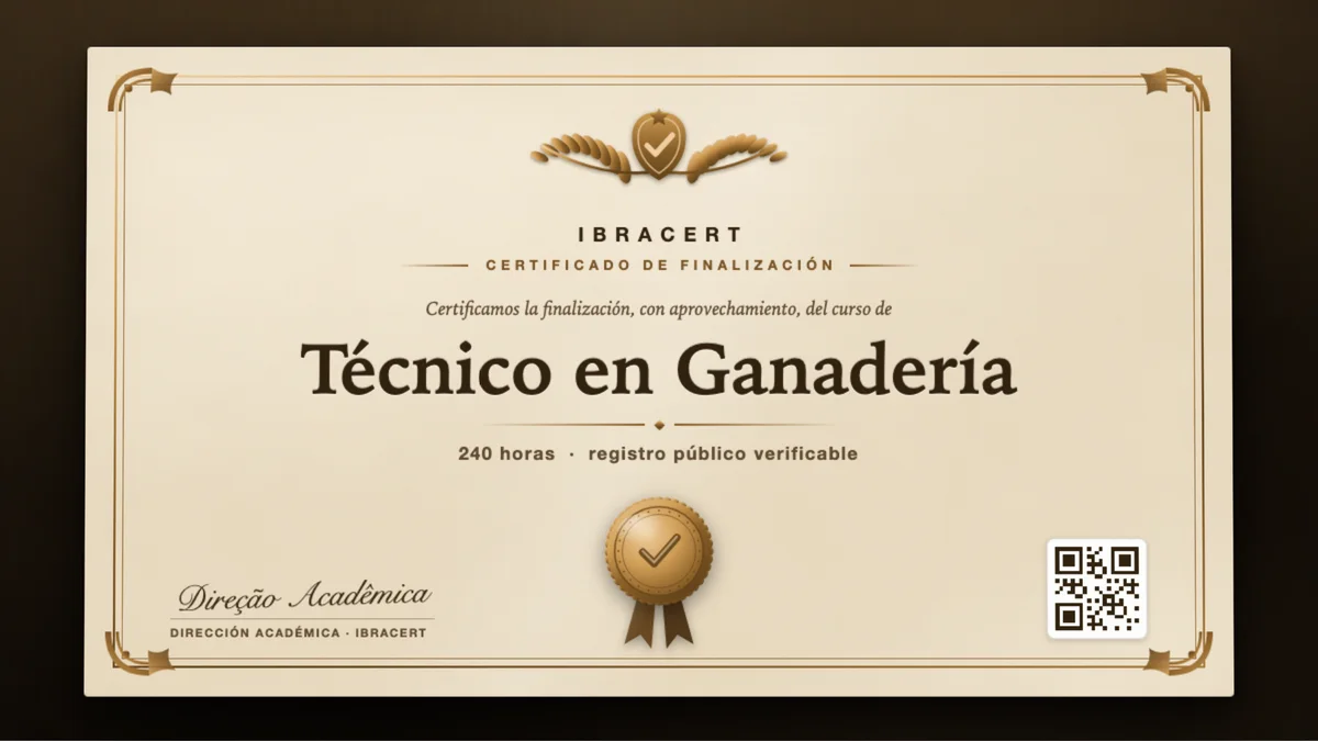 Portada del curso Técnico en Ganadería