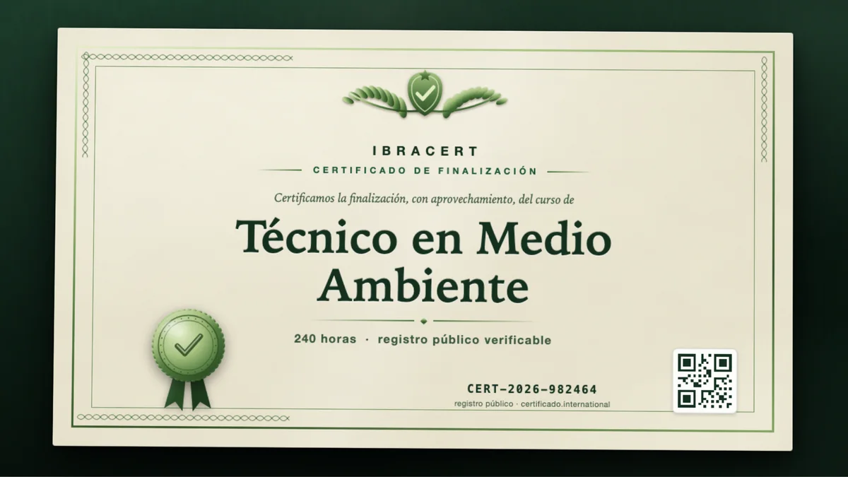 Portada del curso Técnico en Medio Ambiente