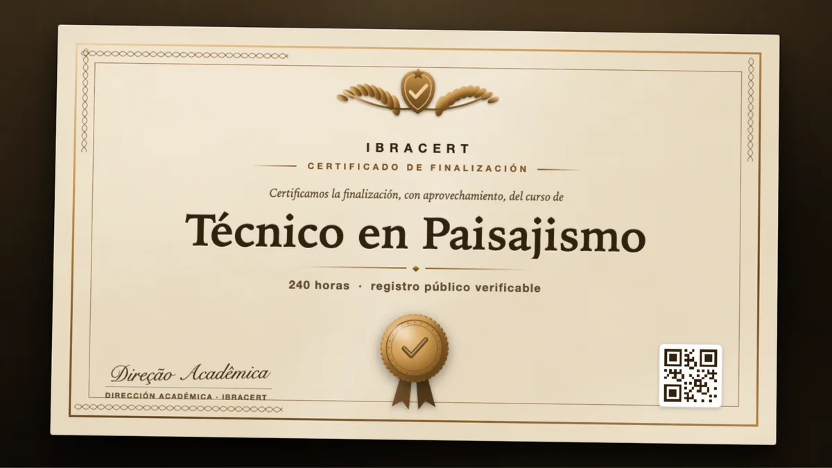Portada del curso Técnico en Paisajismo