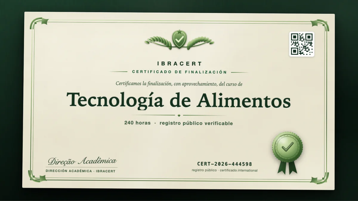 Portada del curso Tecnología de Alimentos