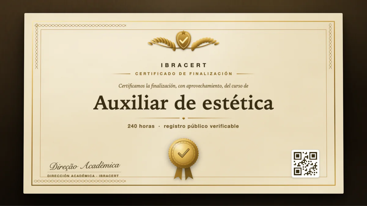 Portada del curso Auxiliar de estética