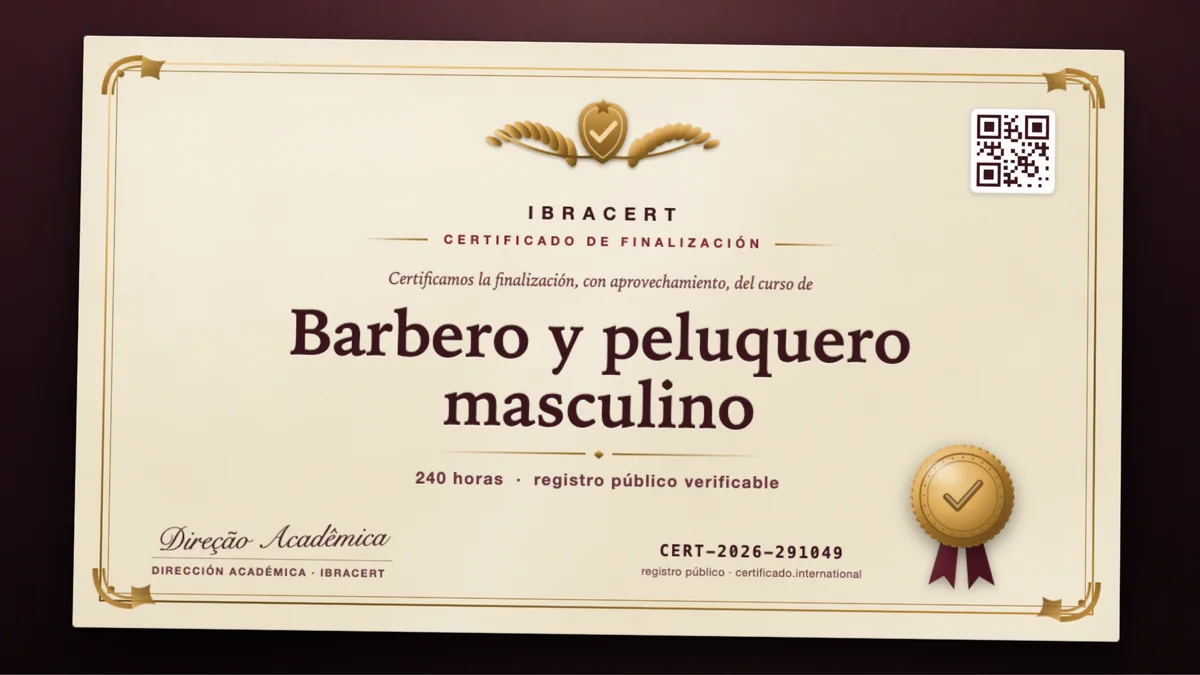 Portada del curso Barbero y peluquero masculino