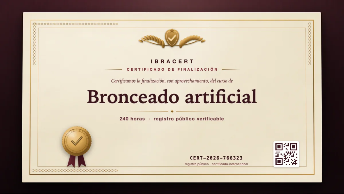 Portada del curso Bronceado artificial