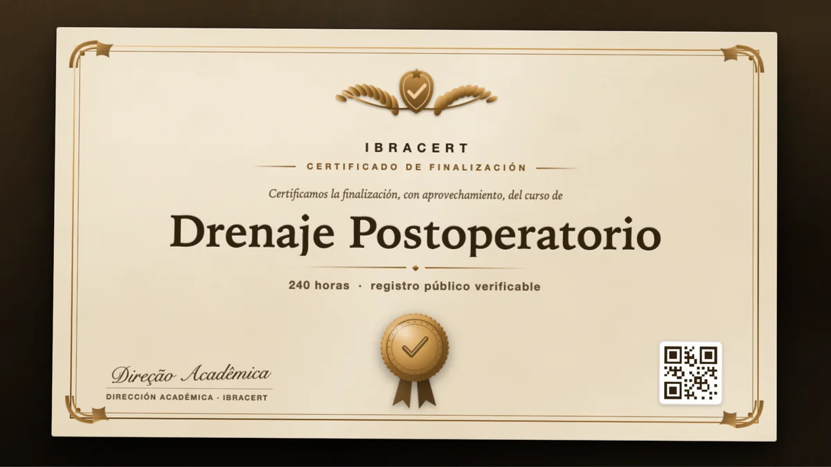 Portada del curso Drenaje Postoperatorio