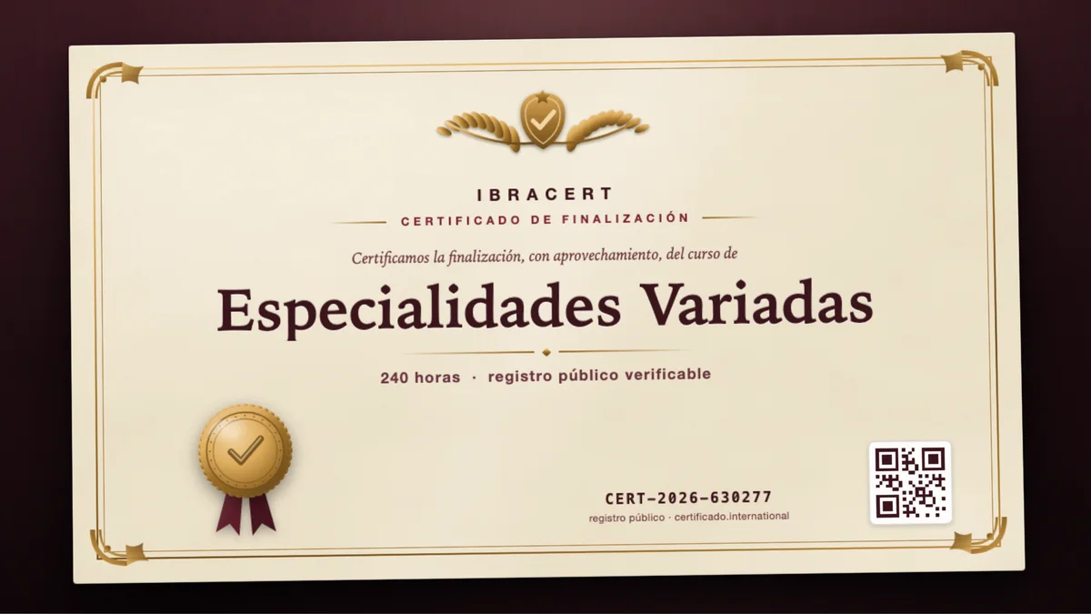 Portada del curso Especialidades Variadas
