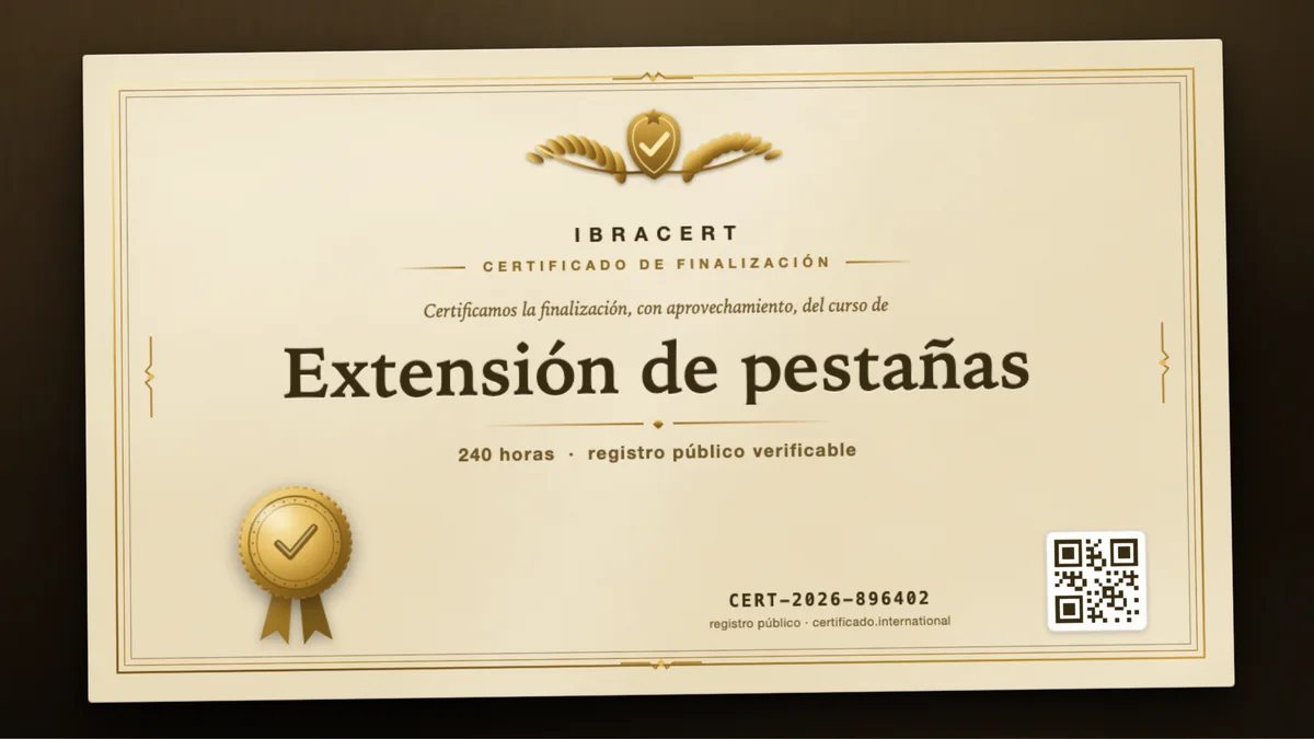 Portada del curso Extensión de pestañas