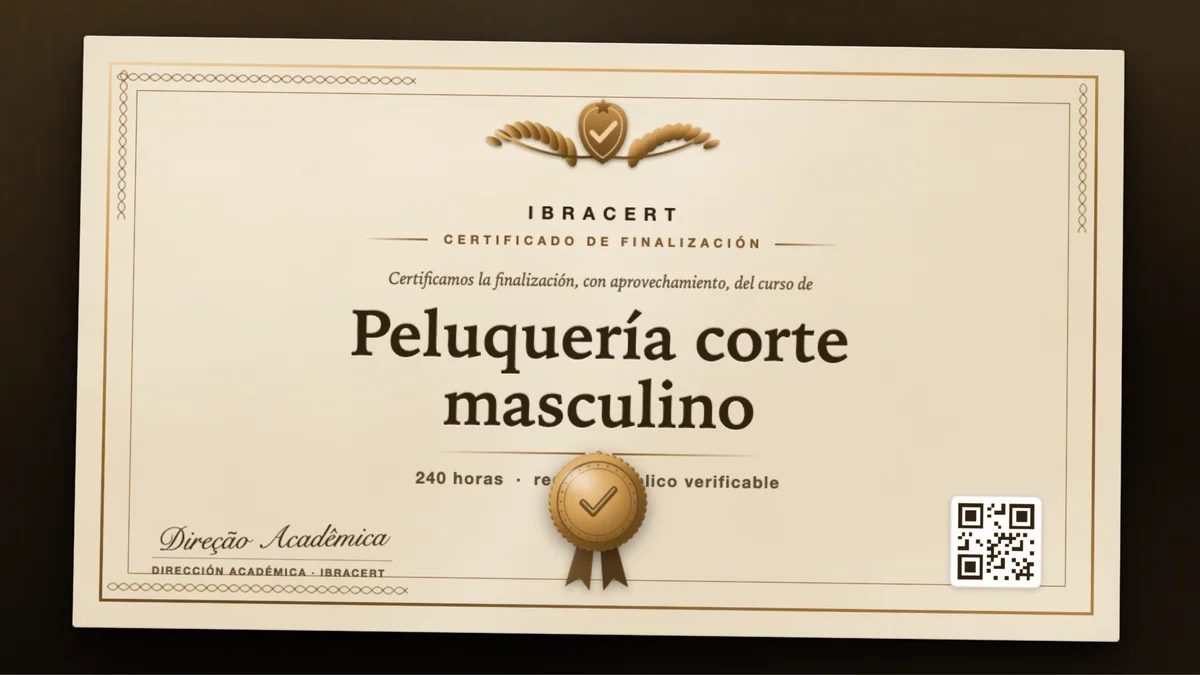 Portada del curso Peluquería corte masculino