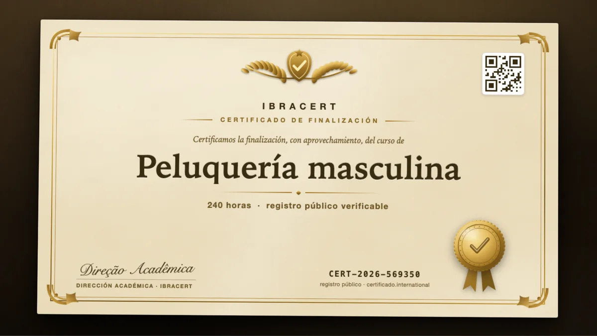 Portada del curso Peluquería masculina