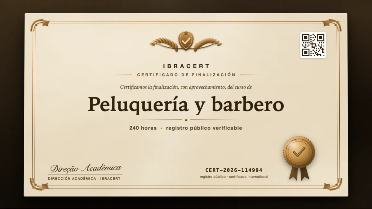 Portada del curso Peluquería y barbero