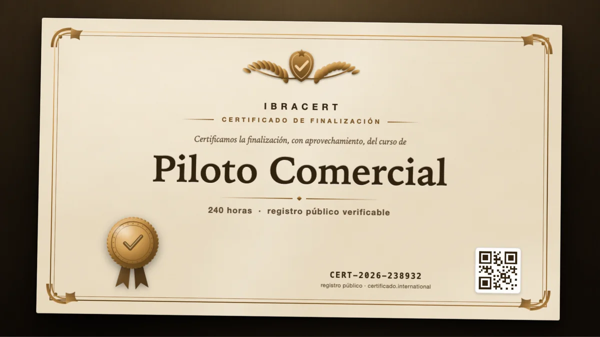 Portada del curso Piloto Comercial