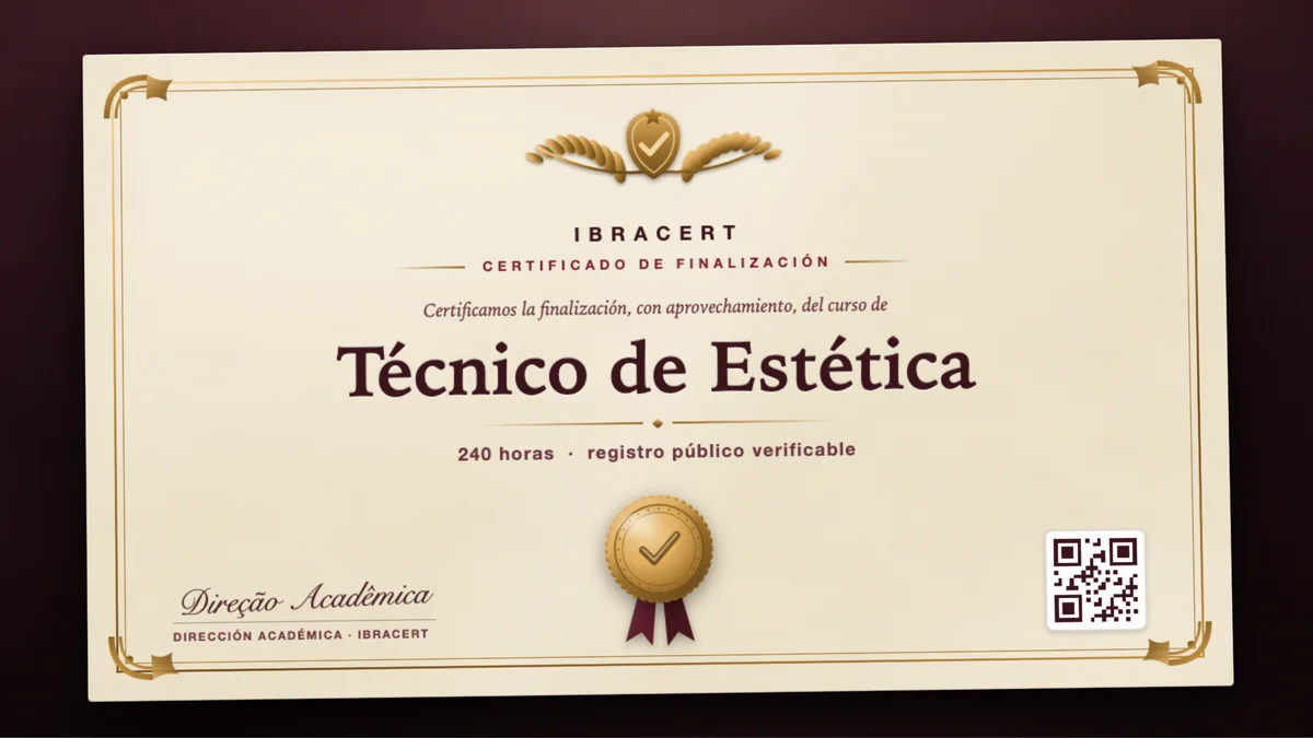 Portada del curso Técnico de Estética