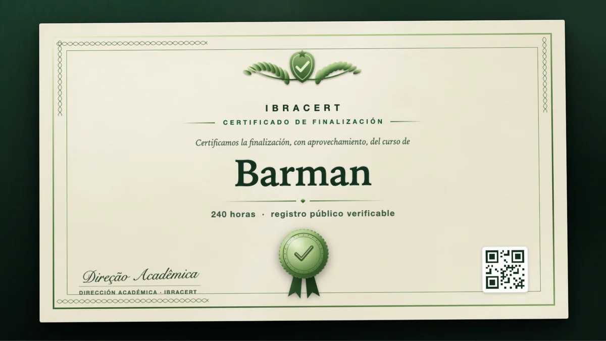 Portada del curso Barman