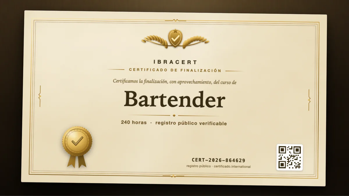 Portada del curso Bartender