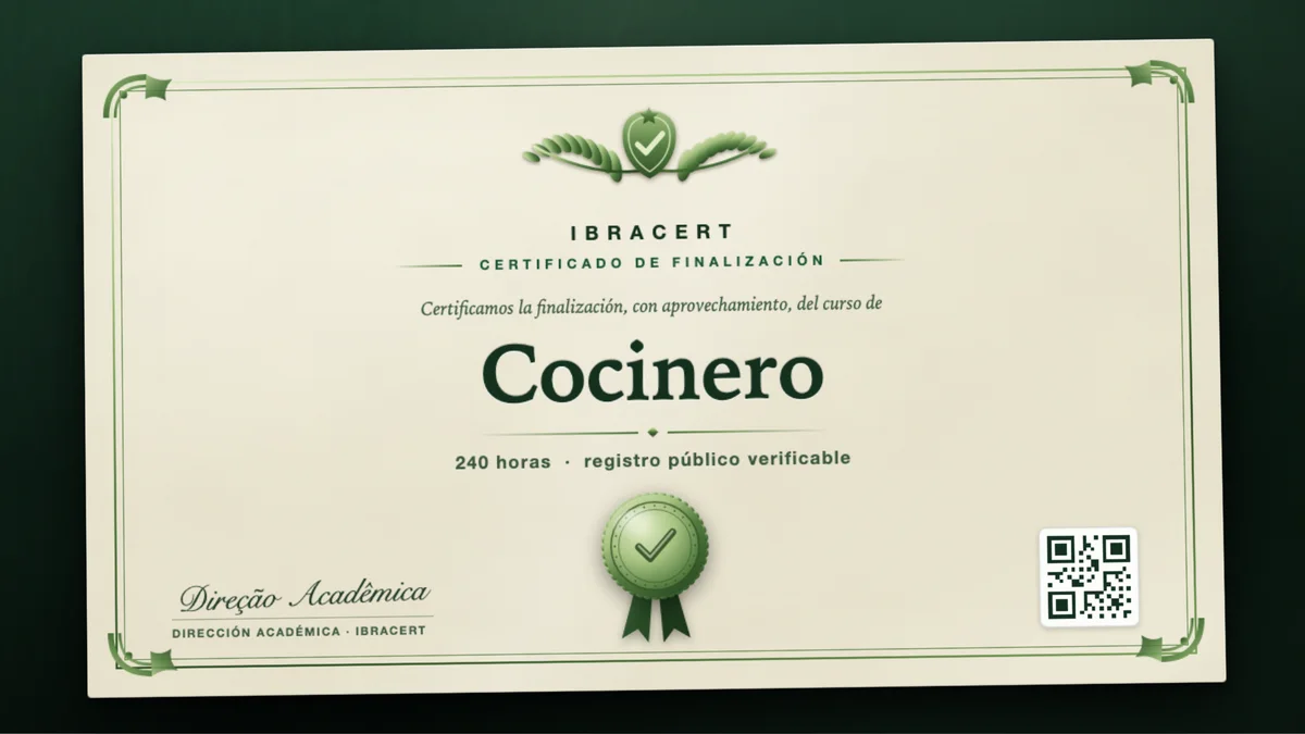 Portada del curso Cocinero