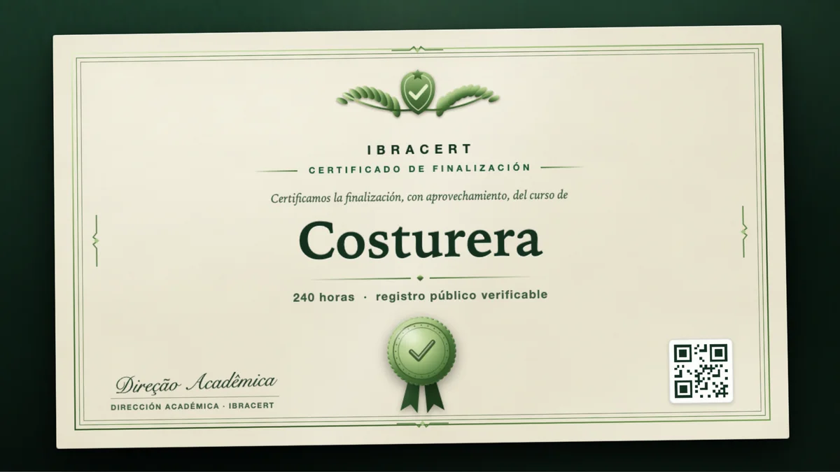 Portada del curso Costurera