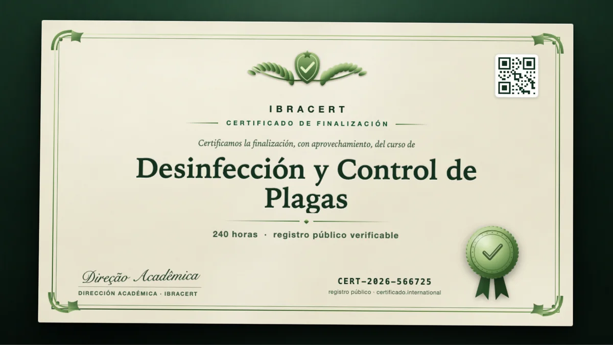 Portada del curso Desinfección y Control de Plagas