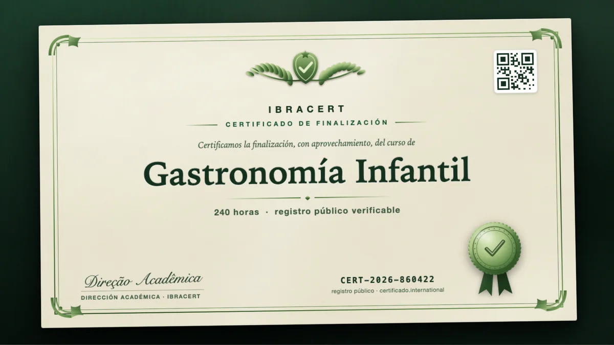 Portada del curso Gastronomía Infantil