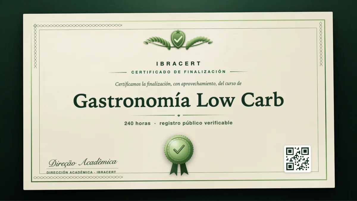 Portada del curso Gastronomía Low Carb