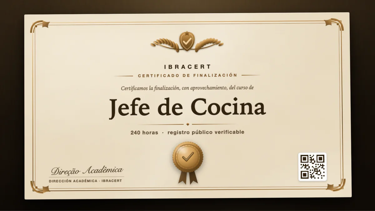 Portada del curso Jefe de Cocina