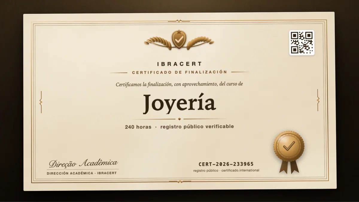 Portada del curso Joyería