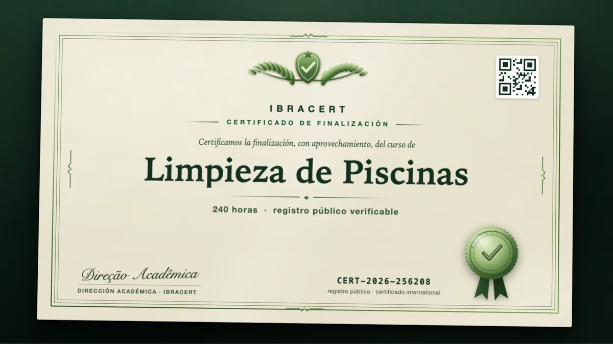 Portada del curso Limpieza de Piscinas