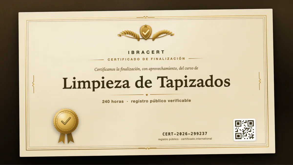 Portada del curso Limpieza de Tapizados