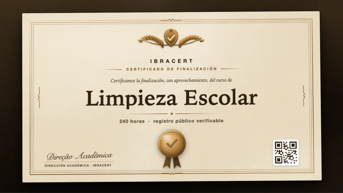 Portada del curso Limpieza Escolar