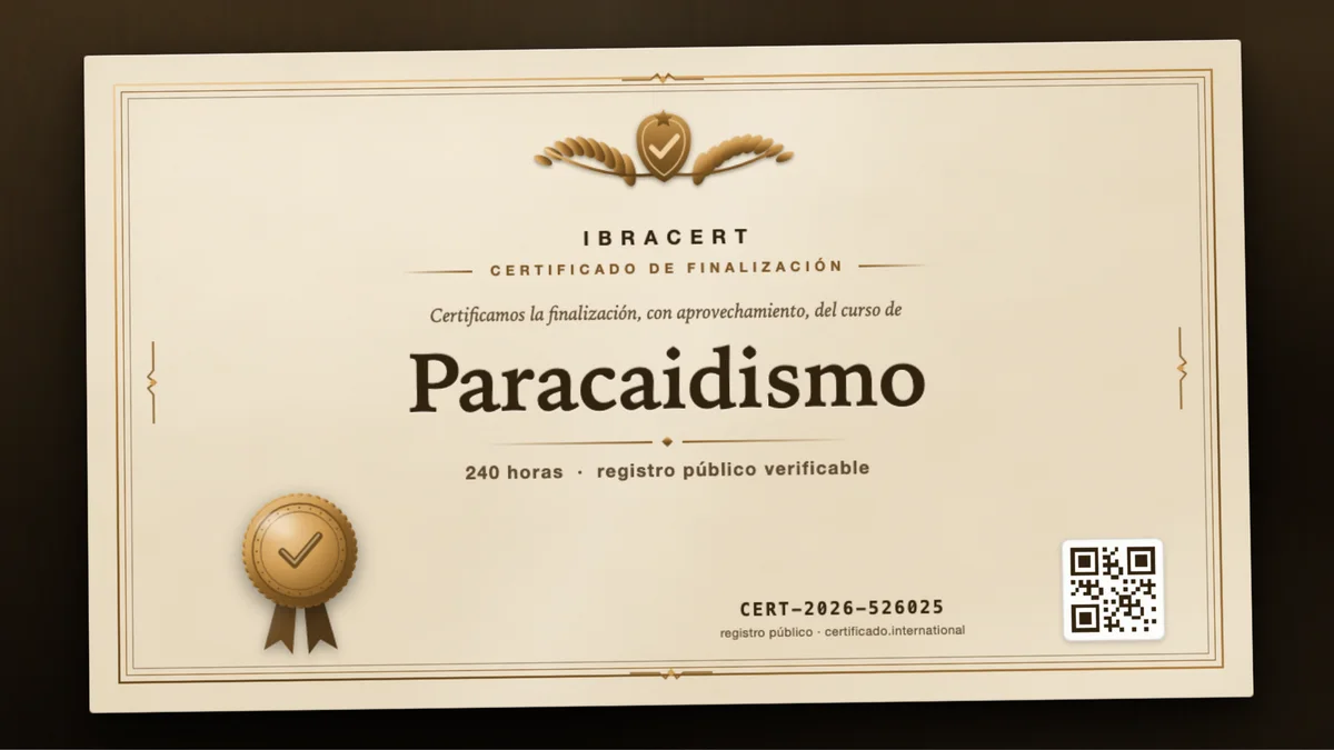 Portada del curso Paracaidismo