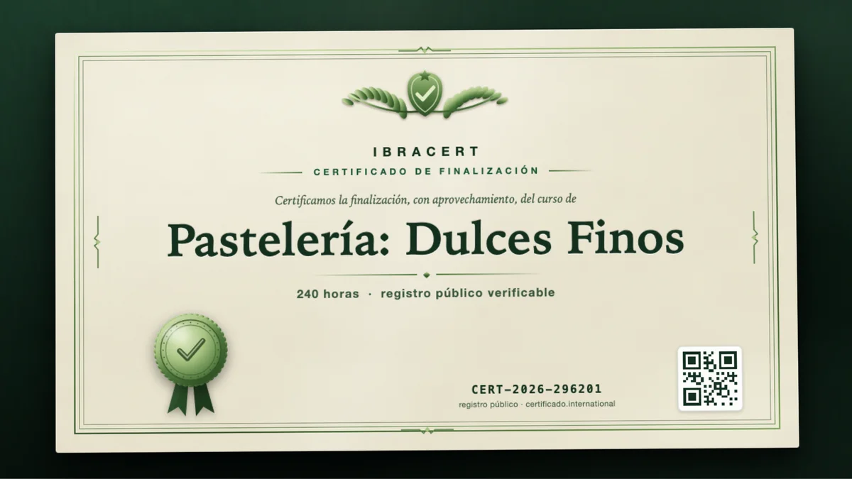 Portada del curso Pastelería: Dulces Finos